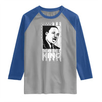Martin Luther King MLK Raglan Shirt Dream Like A King Black History American Flag