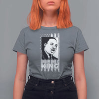 Martin Luther King MLK T Shirt For Women Dream Like A King Black History American Flag - Wonder Print Shop