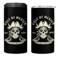Gulf of Mexico Pirate Sugar Skull 4 in 1 Can Cooler Tumbler Est 1550 Stay Salty And Resist