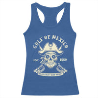 Gulf of Mexico Pirate Sugar Skull Racerback Tank Top Est 1550 Stay Salty And Resist