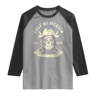 Gulf of Mexico Pirate Sugar Skull Raglan Shirt Est 1550 Stay Salty And Resist