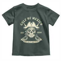 Gulf of Mexico Pirate Sugar Skull Toddler T Shirt Est 1550 Stay Salty And Resist