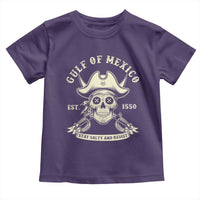 Gulf of Mexico Pirate Sugar Skull Toddler T Shirt Est 1550 Stay Salty And Resist
