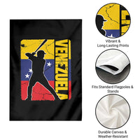 Venezuela Baseball Pride Vintage Flag Garden Flag Venezuelan Sports Fan Gift for Latino Beisbol Lovers