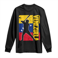 Venezuela Baseball Pride Vintage Flag Long Sleeve Shirt Venezuelan Sports Fan Gift for Latino Beisbol Lovers