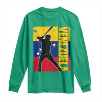 Venezuela Baseball Pride Vintage Flag Long Sleeve Shirt Venezuelan Sports Fan Gift for Latino Beisbol Lovers