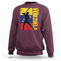 Venezuela Baseball Pride Vintage Flag Sweatshirt Venezuelan Sports Fan Gift for Latino Beisbol Lovers