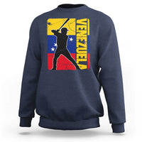 Venezuela Baseball Pride Vintage Flag Sweatshirt Venezuelan Sports Fan Gift for Latino Beisbol Lovers