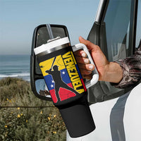 Venezuela Baseball Pride Vintage Flag Tumbler With Handle Venezuelan Sports Fan Gift for Latino Beisbol Lovers