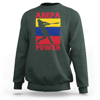 Arepa Power Venezuela Baseball Flag Sweatshirt Funny Venezuelan Pride Gift for Beisbol Lovers