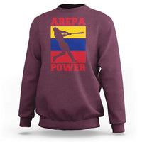 Arepa Power Venezuela Baseball Flag Sweatshirt Funny Venezuelan Pride Gift for Beisbol Lovers
