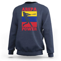 Arepa Power Venezuela Baseball Flag Sweatshirt Funny Venezuelan Pride Gift for Beisbol Lovers