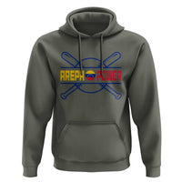 Arepa Power Baseball Crossed Bats Hoodie Funny Venezuelan Pride Gift for Latino Sports Fans