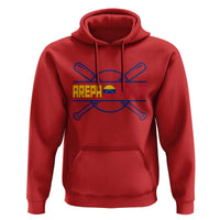 Arepa Power Baseball Crossed Bats Hoodie Funny Venezuelan Pride Gift for Latino Sports Fans