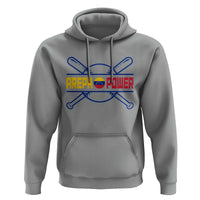 Arepa Power Baseball Crossed Bats Hoodie Funny Venezuelan Pride Gift for Latino Sports Fans