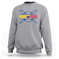 Arepa Power Baseball Crossed Bats Sweatshirt Funny Venezuelan Pride Gift for Latino Sports Fans