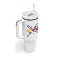 Arepa Power Baseball Crossed Bats Tumbler With Handle Funny Venezuelan Pride Gift for Latino Sports Fans