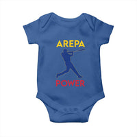 Arepa Power Baseball Batter Silhouette Baby Onesie Venezuelan Pride Beisbol for Baseball Fans