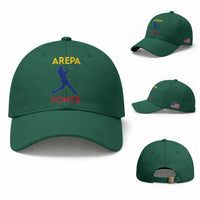 Arepa Power Baseball Batter Silhouette Baseball Cap Venezuelan Pride Beisbol for Baseball Fans