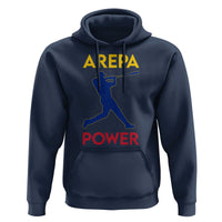 Arepa Power Baseball Batter Silhouette Hoodie Venezuelan Pride Beisbol for Baseball Fans