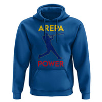 Arepa Power Baseball Batter Silhouette Hoodie Venezuelan Pride Beisbol for Baseball Fans