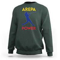 Arepa Power Baseball Batter Silhouette Sweatshirt Venezuelan Pride Beisbol for Baseball Fans