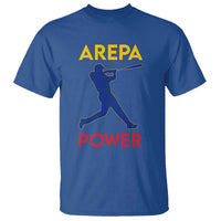 Arepa Power Baseball Batter Silhouette T Shirt Venezuelan Pride Beisbol for Baseball Fans
