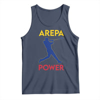 Arepa Power Baseball Batter Silhouette Tank Top Venezuelan Pride Beisbol for Baseball Fans