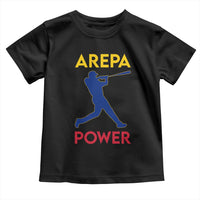 Arepa Power Baseball Batter Silhouette Toddler T Shirt Venezuelan Pride Beisbol for Baseball Fans
