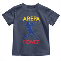 Arepa Power Baseball Batter Silhouette Toddler T Shirt Venezuelan Pride Beisbol for Baseball Fans
