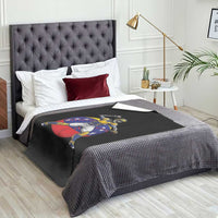 Venezuela Baseball Pitcher Skeleton Throw Blanket Venezuelan Flag Venezuela Pride Sports Fans