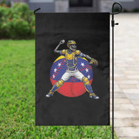 Venezuela Baseball Pitcher Skeleton Garden Flag Venezuelan Flag Venezuela Pride Sports Fans