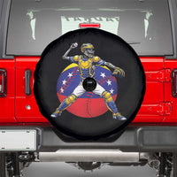 Venezuela Baseball Pitcher Skeleton Spare Tire Cover Venezuelan Flag Venezuela Pride Sports Fans