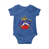 Venezuela Baseball Pitcher Skeleton Baby Onesie Venezuelan Flag Venezuela Pride Sports Fans