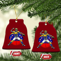 Venezuela Baseball Pitcher Skeleton Ceramic Ornament Venezuelan Flag Venezuela Pride Sports Fans