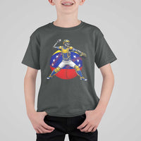 Venezuela Baseball Pitcher Skeleton T Shirt For Kid Venezuelan Flag Venezuela Pride Sports Fans