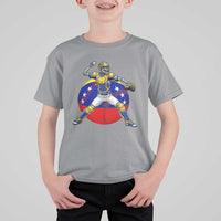 Venezuela Baseball Pitcher Skeleton T Shirt For Kid Venezuelan Flag Venezuela Pride Sports Fans