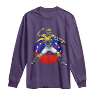 Venezuela Baseball Pitcher Skeleton Long Sleeve Shirt Venezuelan Flag Venezuela Pride Sports Fans