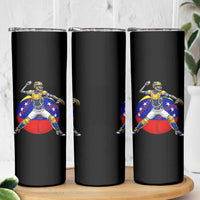 Venezuela Baseball Pitcher Skeleton Skinny Tumbler Venezuelan Flag Venezuela Pride Sports Fans