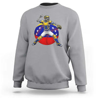 Venezuela Baseball Pitcher Skeleton Sweatshirt Venezuelan Flag Venezuela Pride Sports Fans