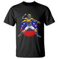 Venezuela Baseball Pitcher Skeleton T Shirt Venezuelan Flag Venezuela Pride Sports Fans