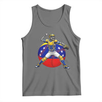 Venezuela Baseball Pitcher Skeleton Tank Top Venezuelan Flag Venezuela Pride Sports Fans