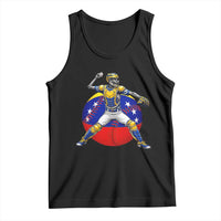 Venezuela Baseball Pitcher Skeleton Tank Top Venezuelan Flag Venezuela Pride Sports Fans