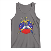 Venezuela Baseball Pitcher Skeleton Tank Top Venezuelan Flag Venezuela Pride Sports Fans