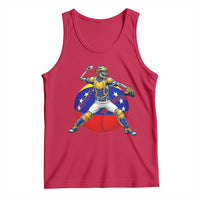 Venezuela Baseball Pitcher Skeleton Tank Top Venezuelan Flag Venezuela Pride Sports Fans