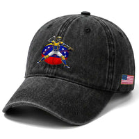 Venezuela Baseball Pitcher Skeleton Washed Cotton Baseball Cap Venezuelan Flag Venezuela Pride Sports Fans