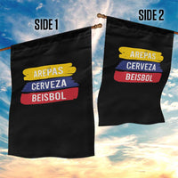 Arepas Cerveza Beisbol Venezuela Things Garden Flag Funny Latino Food Beer and Baseball Pride
