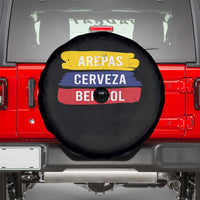 Arepas Cerveza Beisbol Venezuela Things Spare Tire Cover Funny Latino Food Beer and Baseball Pride