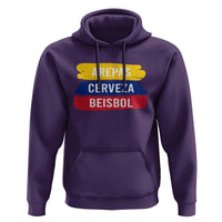 Arepas Cerveza Beisbol Venezuela Things Hoodie Funny Latino Food Beer and Baseball Pride