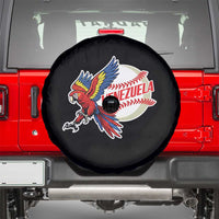 Venezuela Baseball Flying Scarlet Macaw and Ball Spare Tire Cover Ara Macao Guacamaya Venezuelan Pride